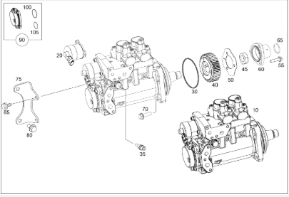 DDE EA4720901550 Detroit Diesel Fuel Injection Pump For DD15 / DD16